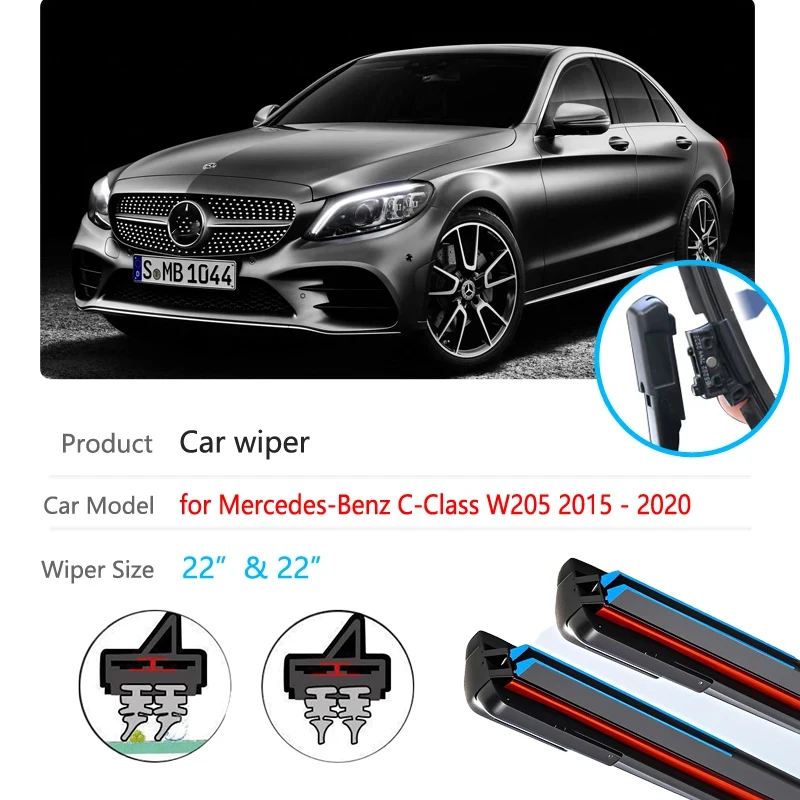 

Car Wiper Blades for Mercedes Benz C-Class W205 Windscreen Windshield Wipers Car Accessories C-Klasse C180 C200 C220 C250 C300