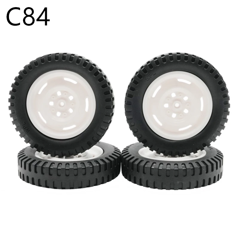 WPL C84 C94 4pcs Rubber Tire Wheel Tyre RC Car Spare Parts Upgrade Accessories