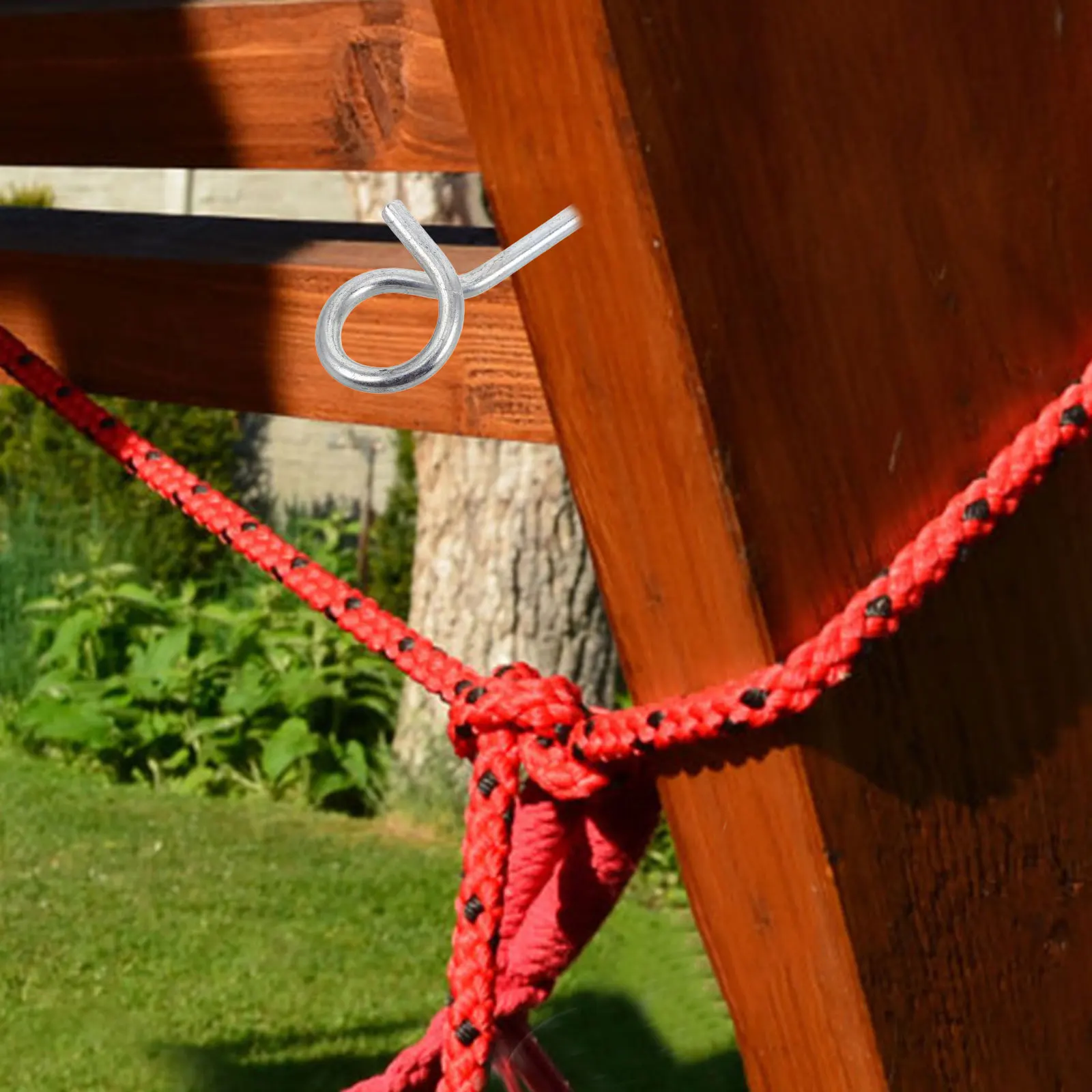 

2 Pcs Swing Chair Hook Eyelet Ceiling Hooks for Hanging Christmas Light Hanger Concrete Outdoor Lights Ring
