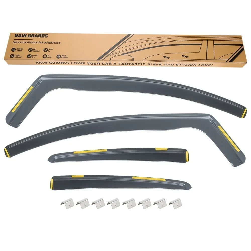 

In-Channel Window Visor for 2012-2018 Ford Focus Vent Rain Guards Deflector 4pcs