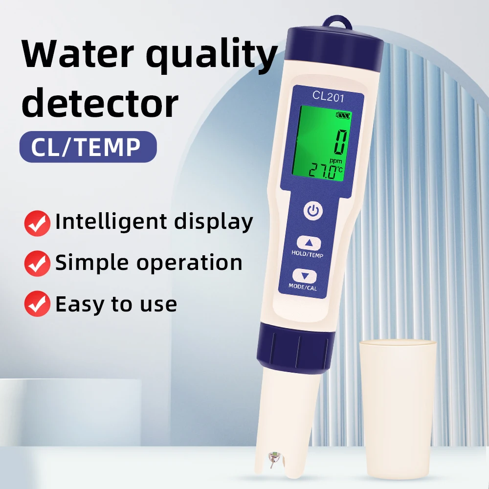 5-in-1-Chlormessgerät PH-Messgerät ORP H2 Temp Cl2 Detektor Wasserqualitätsmonitor Testwerkzeug Filter für Schwimmbad SPA Wasser – Detail 30