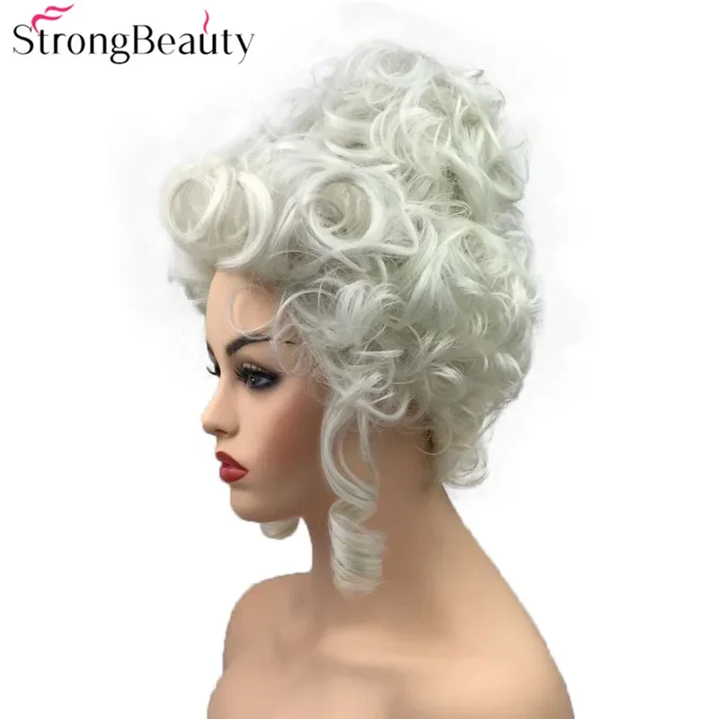 StrongBeauty Synthetic Curly Hair Wig Marie Antoinette Wig Women Cosplay Wigs