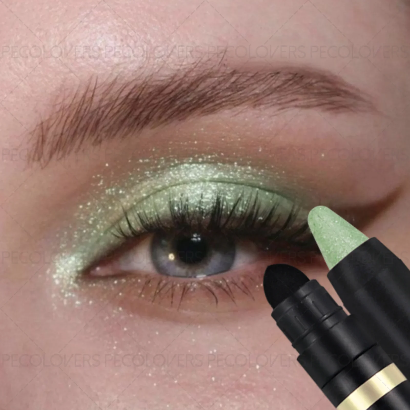 แท่งอายแชโดว์โลหะแบบสองหัว 1 ชิ้น - เนื้อนุ่ม กันน้ำ โทนสีแมตต์และกลิตเตอร์ ของขวัญคริสต์มาสที่สมบูรณ์แบบสำหรับเด็กผู้หญิง