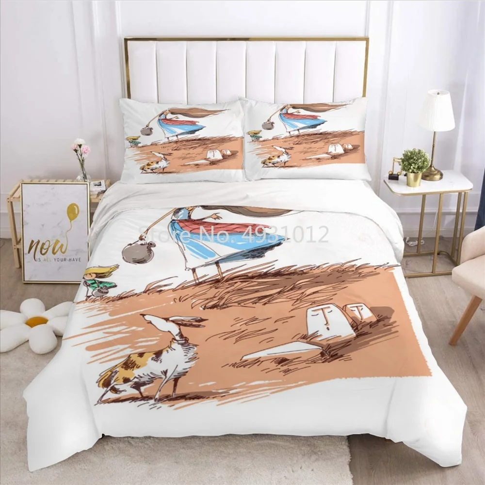 

Animal Deer Bedlinen Bedding Set Duvet Cover Pillowcases for Children Single Double Queen King