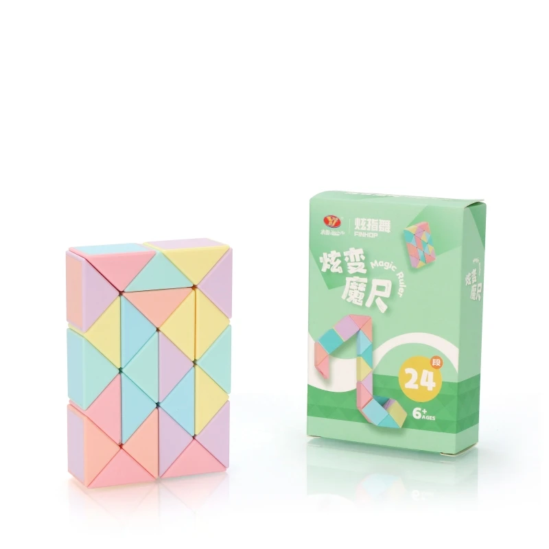 Yongjun Macaron Righello Magico 24/36/48 Giunti cubo magico Serpente Giocattolo Educativo Per Bambini Regalo