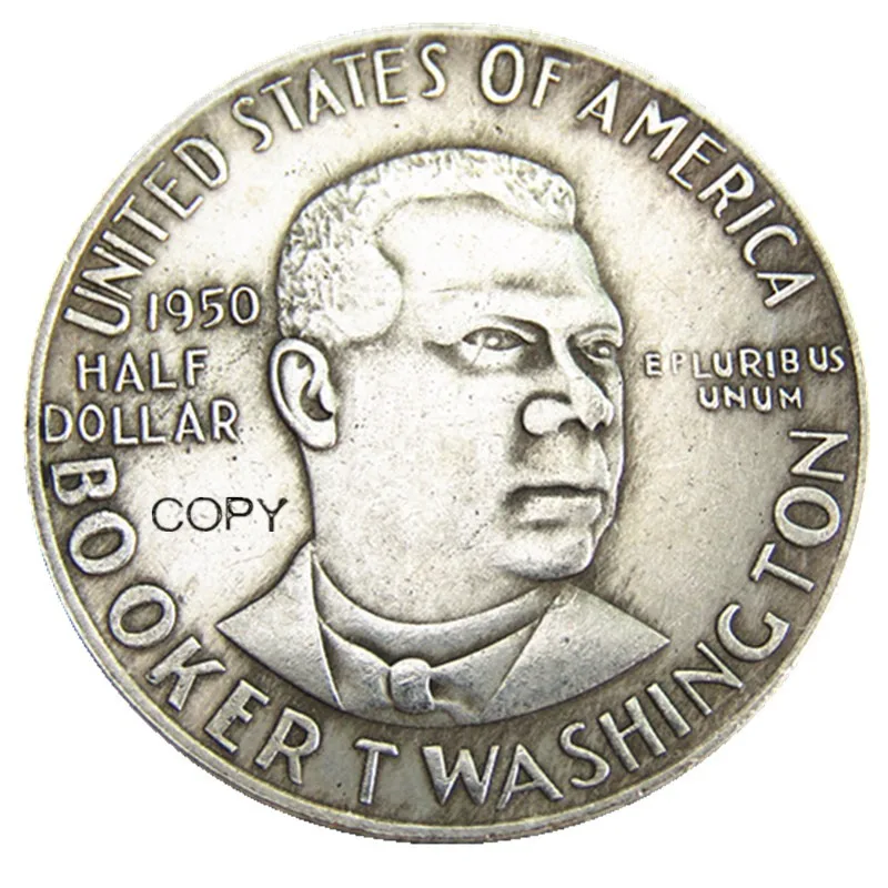 США 1949 P/S/D Booker Памятная Половина доллара Посеребренная копия монеты
