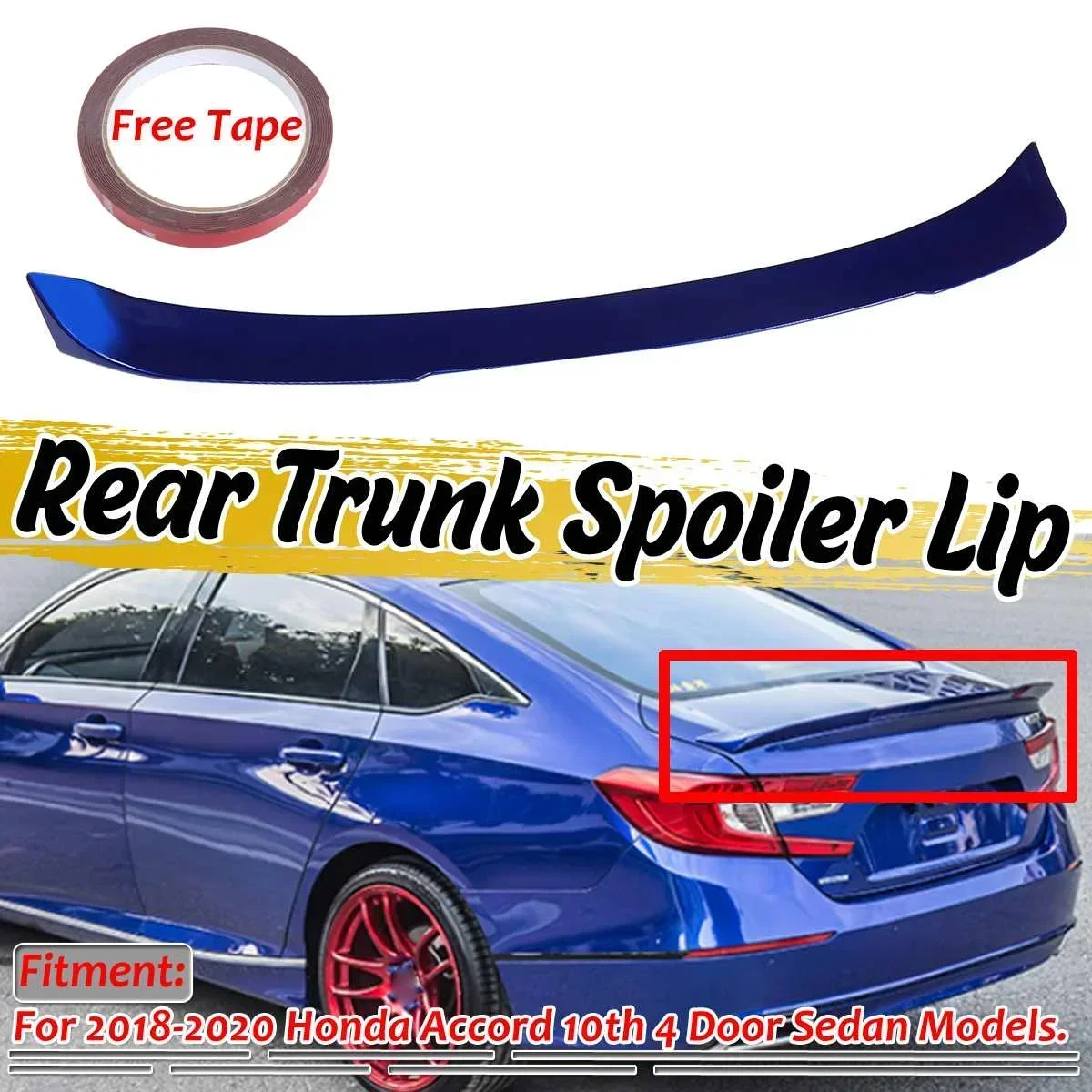 

Синий/белый автомобильный фонарь для удлинения губ для Honda для Accord Sedan 4DR 2018-2020 Автомобильная фонарь