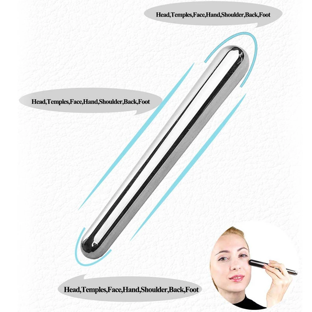 1PC Stainless Steel Guasha Massage Wand, Acupressure Tool for Deep Tissue & Myofascial Release,Pain Relief Stick for Face & Body