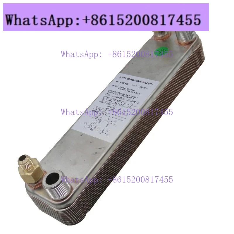 7. 5KW (R410a to Water) Cop-per Brazed Stainless Steel PHE as evaporator in g-eo-thermo heat pumps or condenser chil-lers
