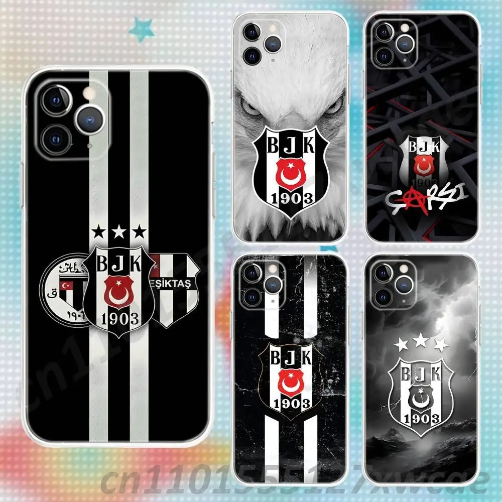 Fashion B-Besiktas B-JK Sports Phone Case For iPhone 17,16e,16,15,14,13,12,11 Mini Pro Max X,XR,XSMAX 8,7 Air Plus Transparent