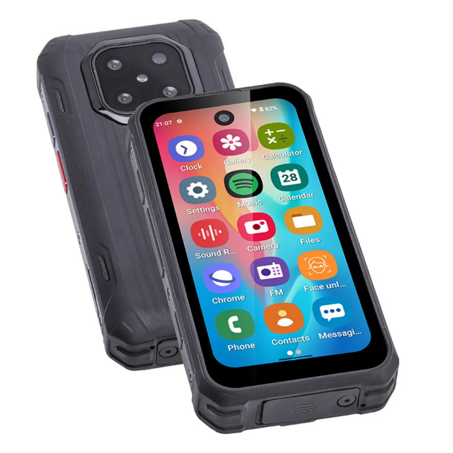 2025 NEW UNIWA MAXo 4G Mini Rugged Smartphone 3.88 Inch Small IPS Screen 6GB+128GB IP68 Android12 3000mAh Face ID Unlock Phone