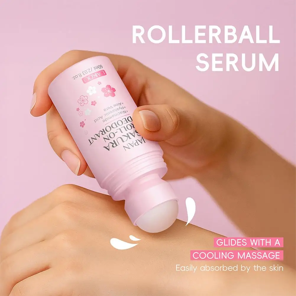 

Дезодорант-ролик с цветком сакуры для подмышек и тела, стойкий аромат, натуральный свежий аромат, средство для удаления запаха, уменьшение пота