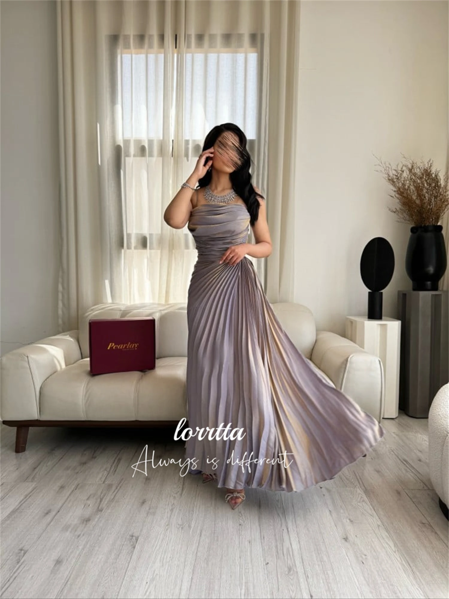 Lorrtta Ball Gown Satin Eid Dress Line A Pleats Strapless Elegant Party Dresses 2024 for Wedding Happy Prom Customized