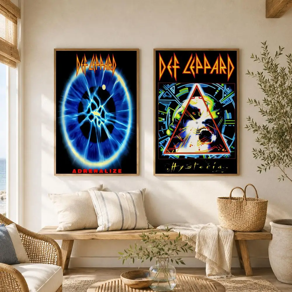 Hard Rock Band D-Def Leppard album Poster Versatile HD Waterproof Wall Art Self-Adhesive Decor for Any Space Ideal Gift view 5