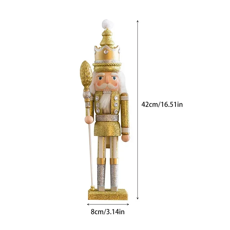 42 cm Holzpuppe, Nussknacker, Weihnachtskönig und Soldat, Ornament/Puppe/Figuren, Veranstaltungen/Hochzeitsfeier/Zuhause und gewerbliche Dekoration