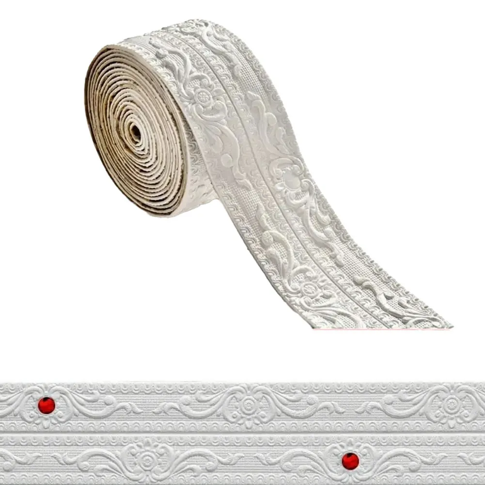 Top Corner Line Wall Self-adhesive Wall Stickers Protector Decorative Anti-collision Background Wall Border Real Skirting Waist