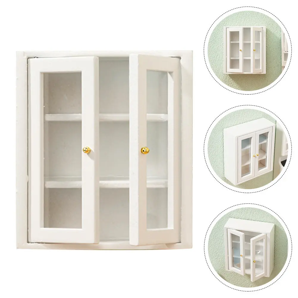 

Miniature Cabinet Set for Micro Landscape Decor Tiny House Decoration Wooden Mini Furniture Desktop Ornament Realistic