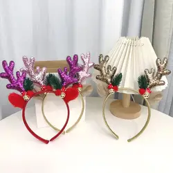 Christmas Headbands Gift Xmas Hair Accessories Cute Headband Cosplay Girls Reindeer Antlers Hairband Merry Christmas Decorations