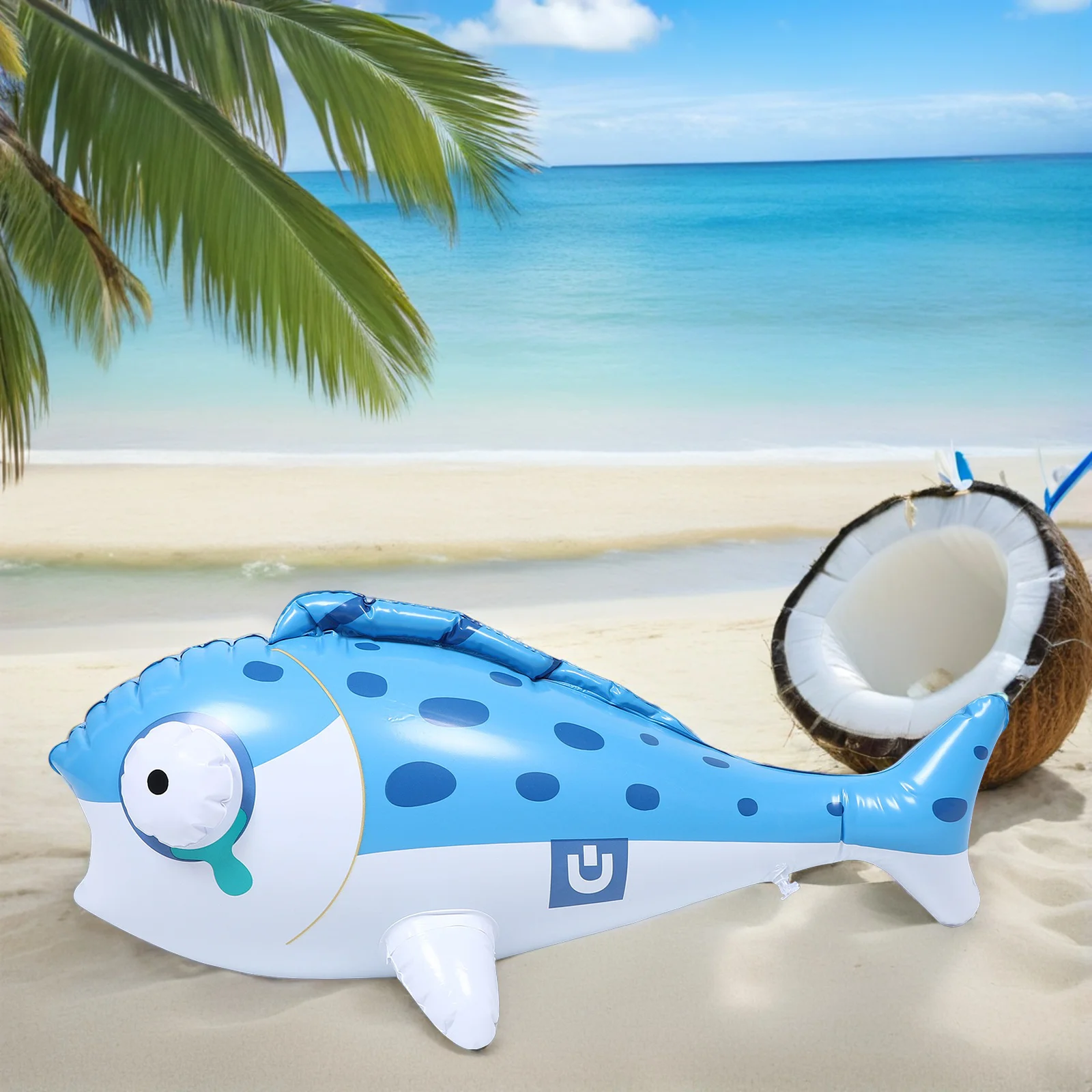 

3Pcs Blow Up Fish - Cute Inflatable Floating Fish Shape Pool Float - Kids Water Playtime Fun - Tropical Party Decorations -