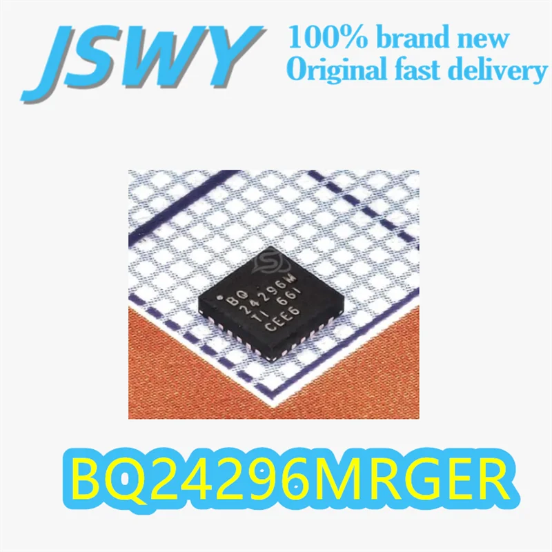 

(10/50 pieces) BQ24296MRGER Original Silkscreen BQ24296M 24-VQFN Package 3A Lithium-Ion Battery Charging Management IC