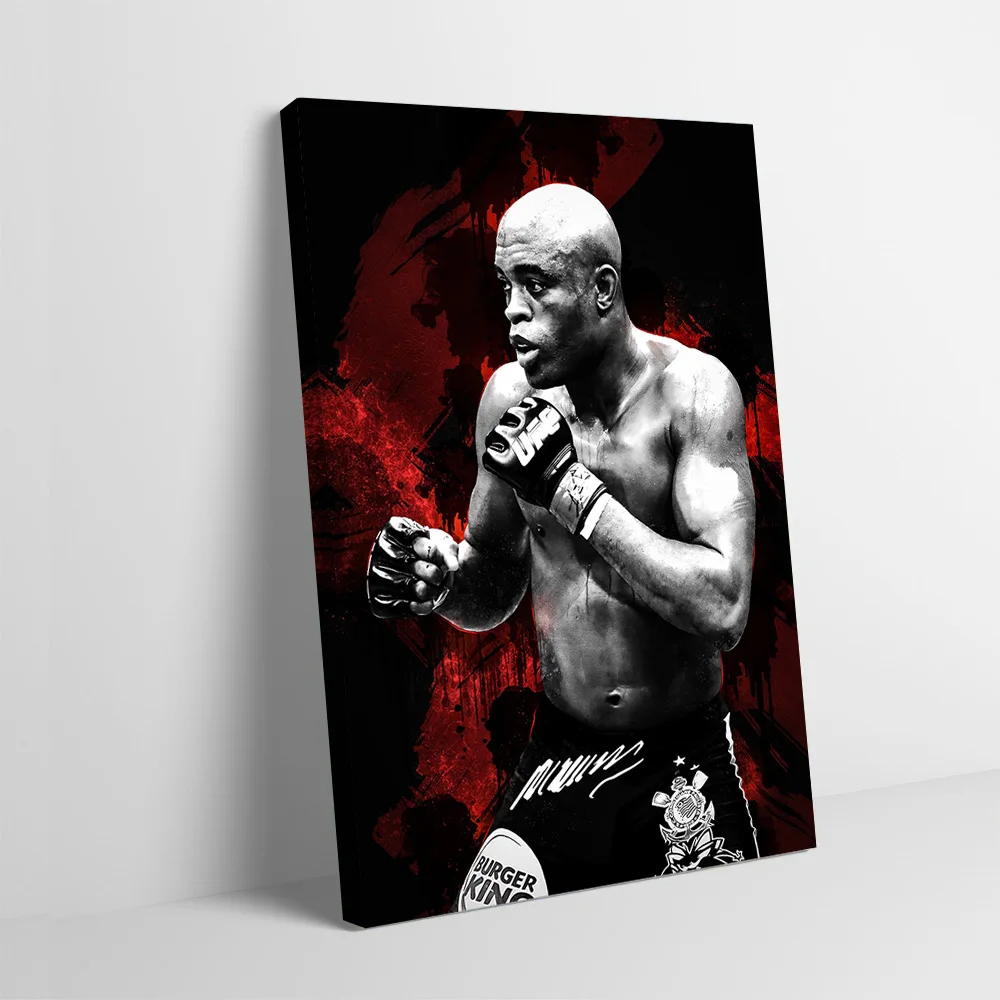 Anderson Silva Boxer Fighter Printing Poster Customizable Pictures Wall Art Canvas Painting for Room Decorations Home Decor Arts