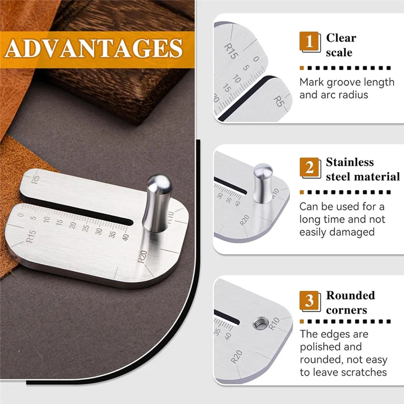 YWDZ-Leather Stitching Punch Aid Plate Leather Working Tools For Pull Up Prongpunch Leather Crafting Tools Claw Punch Partner
