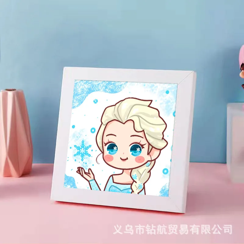 Disney 5D DIY Diamond Drawing Cartoon Animation Snow White Princess Elsa Complete Diamond Cross Stitch Children\'s Hand Painting