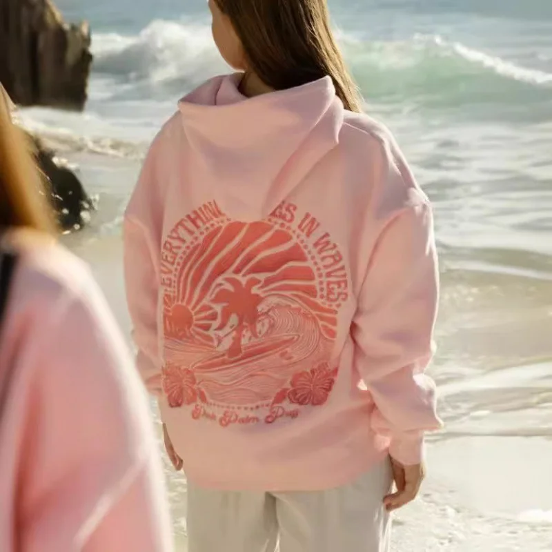Hip Hop Fashion Print Hoodies Women Autumn Winter Pullover Tops Hooded Sweatshirts Streetwear Casual Female Loose Clothes