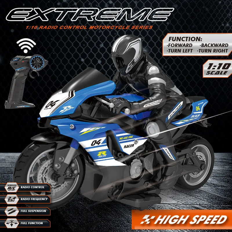 Mt1814/Mj14935 Children'S Four-Way High-Speed Racing Car Wireless Remote Control Motorcycle Stunt Drift Electric Toy Christmas