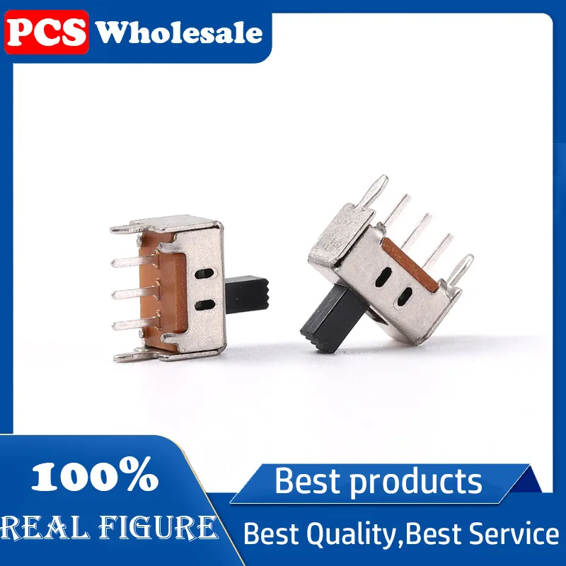 

SS-12D02-G4 Sliding switch Band Push switch 2 speed three foot vertical 2 fixed feet distance 2.54 Toggle switch