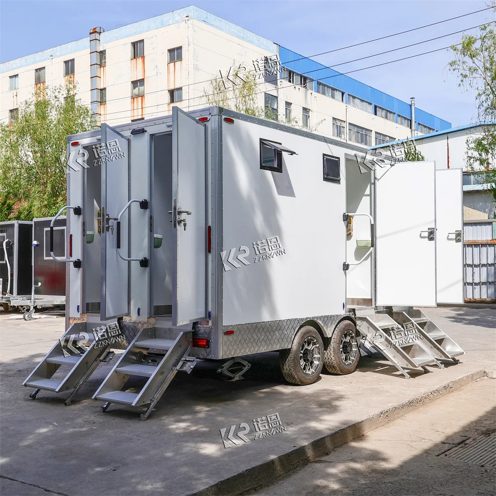

New Design Portable Shower Toilet Trailer Shower Rooms Cart Bathroom Restroom Trailer for Public Events