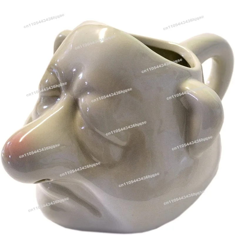 

2pcs Ceramic Creative Kitchenware Snot Dwarf Egg White Separator, Big Nose Filter