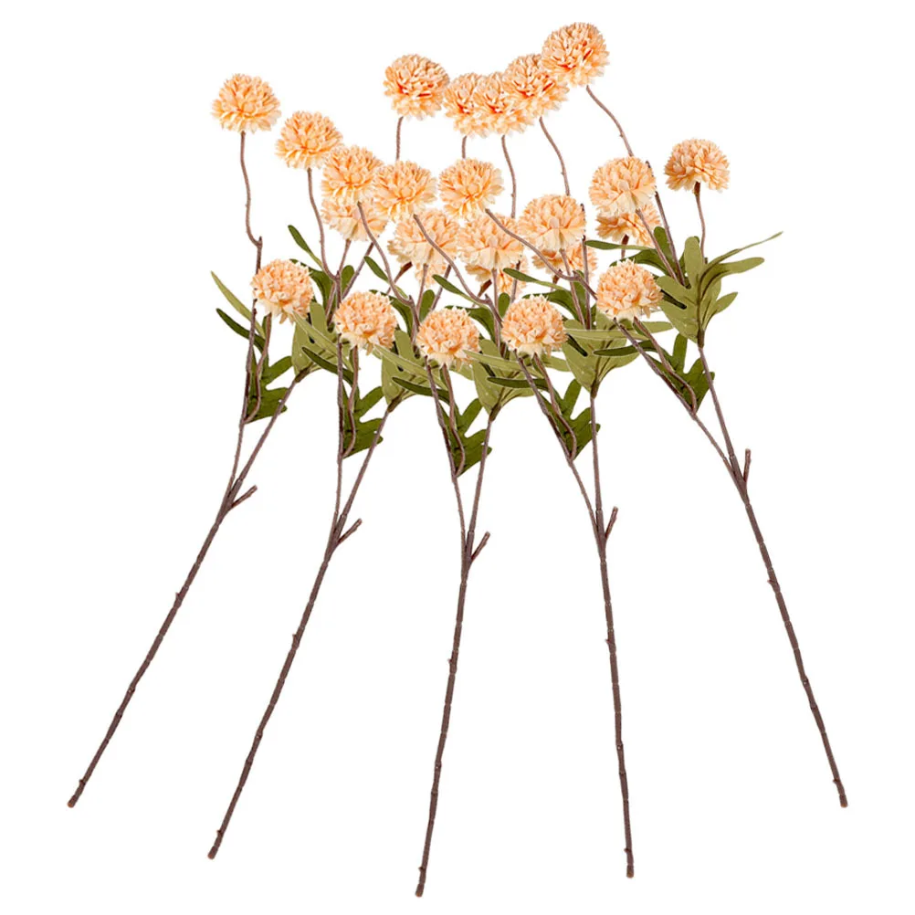 

5Pcs Plastic Artificial Dandelion Flower Faux Lifelike Simulation for Wedding Home Party DIY Floral Decoration and Photography