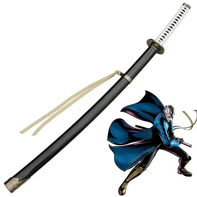 

Hot Cosplay Ghost Cry Wood Weapon Role Play Virgil Nero Enma Sword Flame Demon 104cm Sword Model