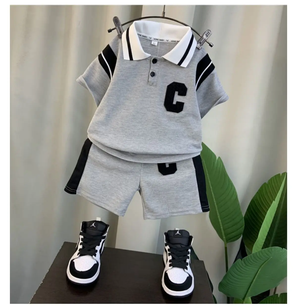 Children\'s Clothes Suit Boys Summer Polo Shirt Shorts Set 2023 New Baby Boys Short Sleeved Shirt Pants Two-piece Set