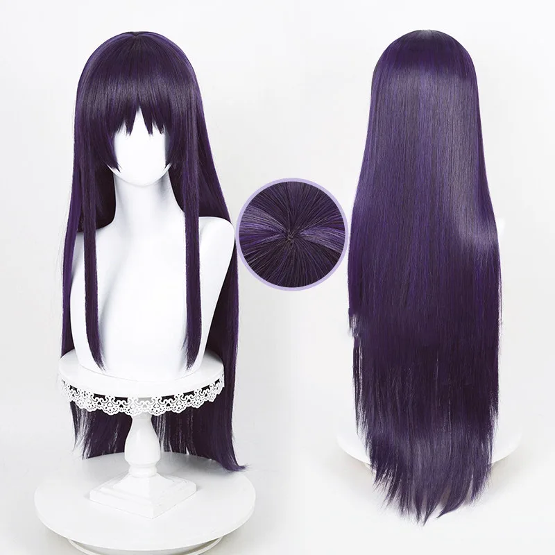 Peluca de Cosplay de Anime Yamada Asaemon Kirma, pelucas rectas moradas, pelo sintético resistente al calor, pelucas para fiesta de Halloween, pelucas para juegos de rol