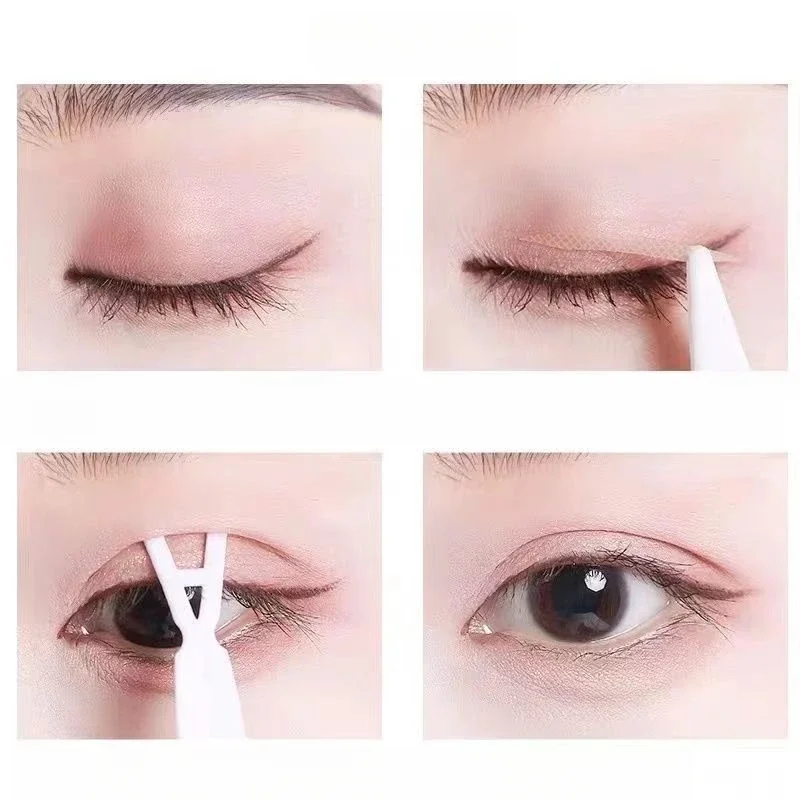 Double Fold Eyelid Tape Sticker Lace Nature Clear Gray Eyelid Stripe Big Eyes Invisible Double Fold Eyelid Sticker Makeup Tools
