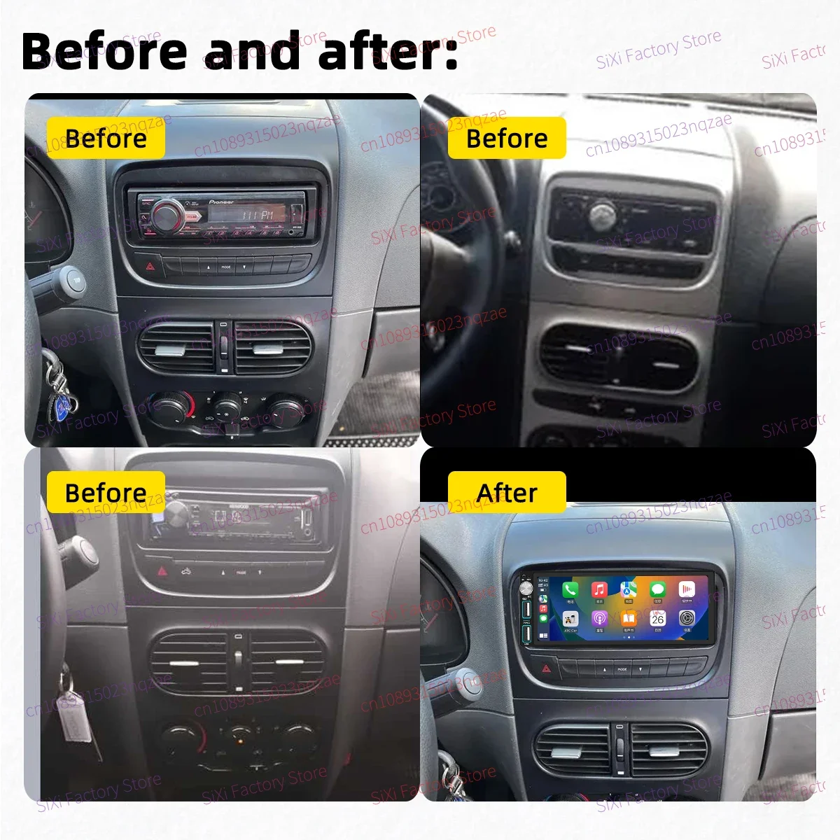 1 Din Car Radio Autoradio Android Multimedia for Fiat Strada 2013-2019 6.86