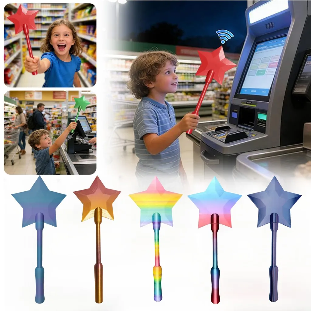 

2026 New 3D Printed Wand Tap To Pay Five-Pointed Star Payment Wand NFC Card Holder Easter Star-Shaped Wand Daily Use