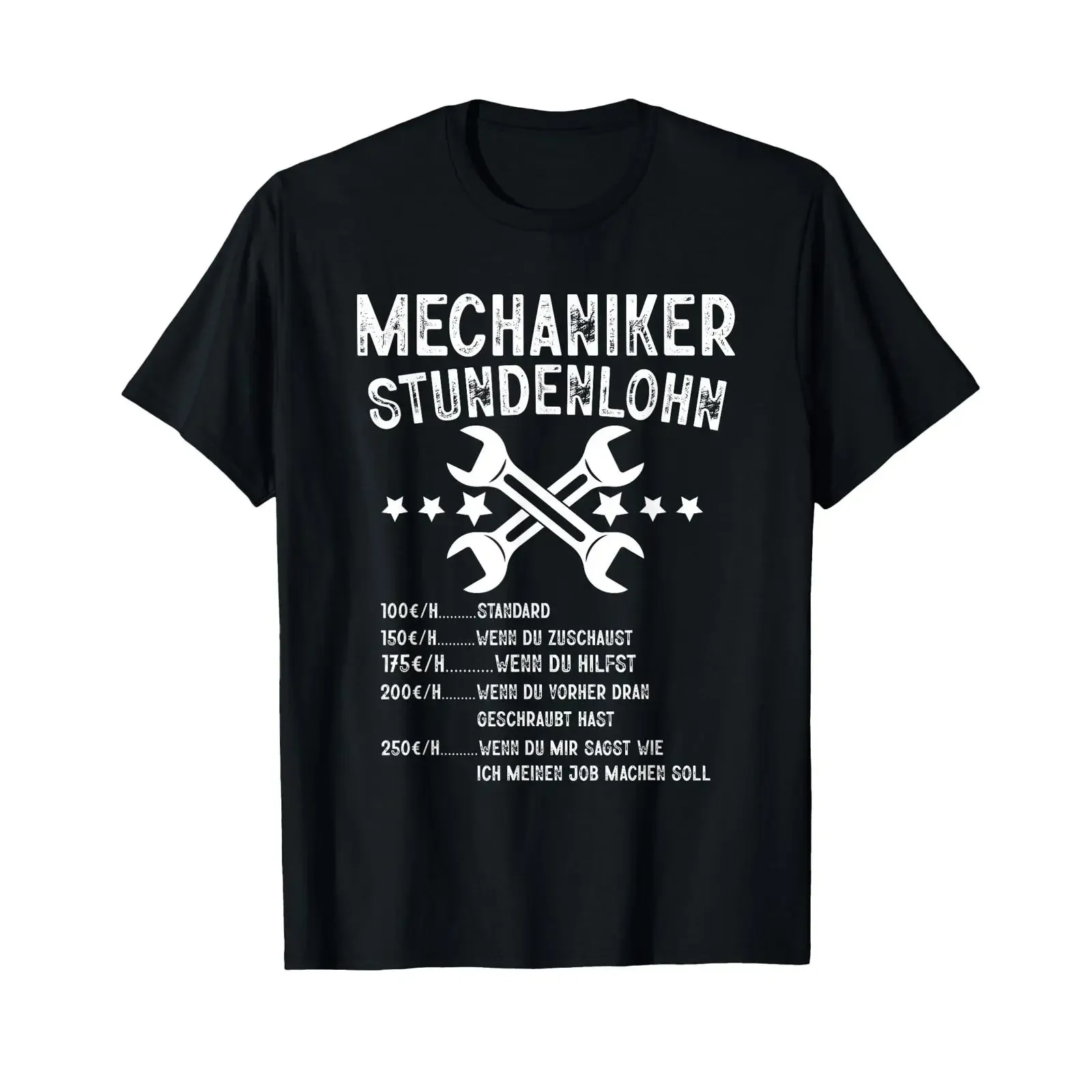 BK Mechanics T Shirt Car Mechanic Men's s Funny Hourly Wage Humor Black vintage Washed Top For Everyday Wear Comfortable Casual