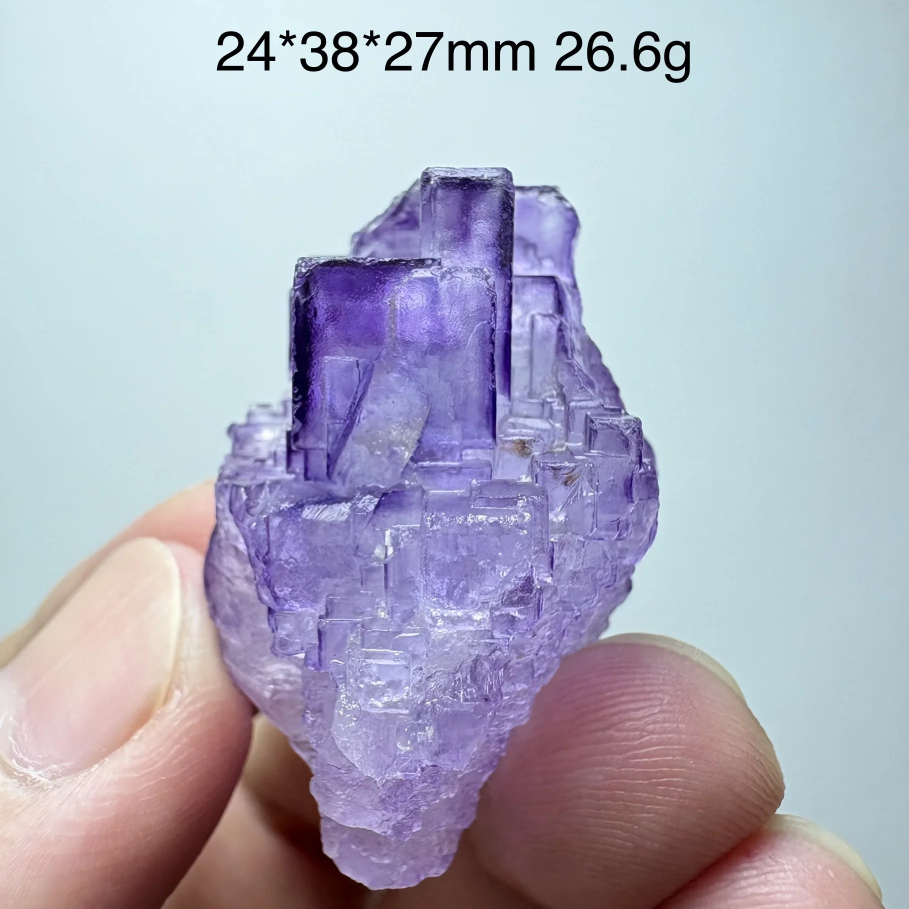 100% натуральный ступенчатый фиолетовый флюорит, образец кристалла, кластер, минеральный кварцит, целебный камень, украшение для дома, происхождение Синьцзяна, C