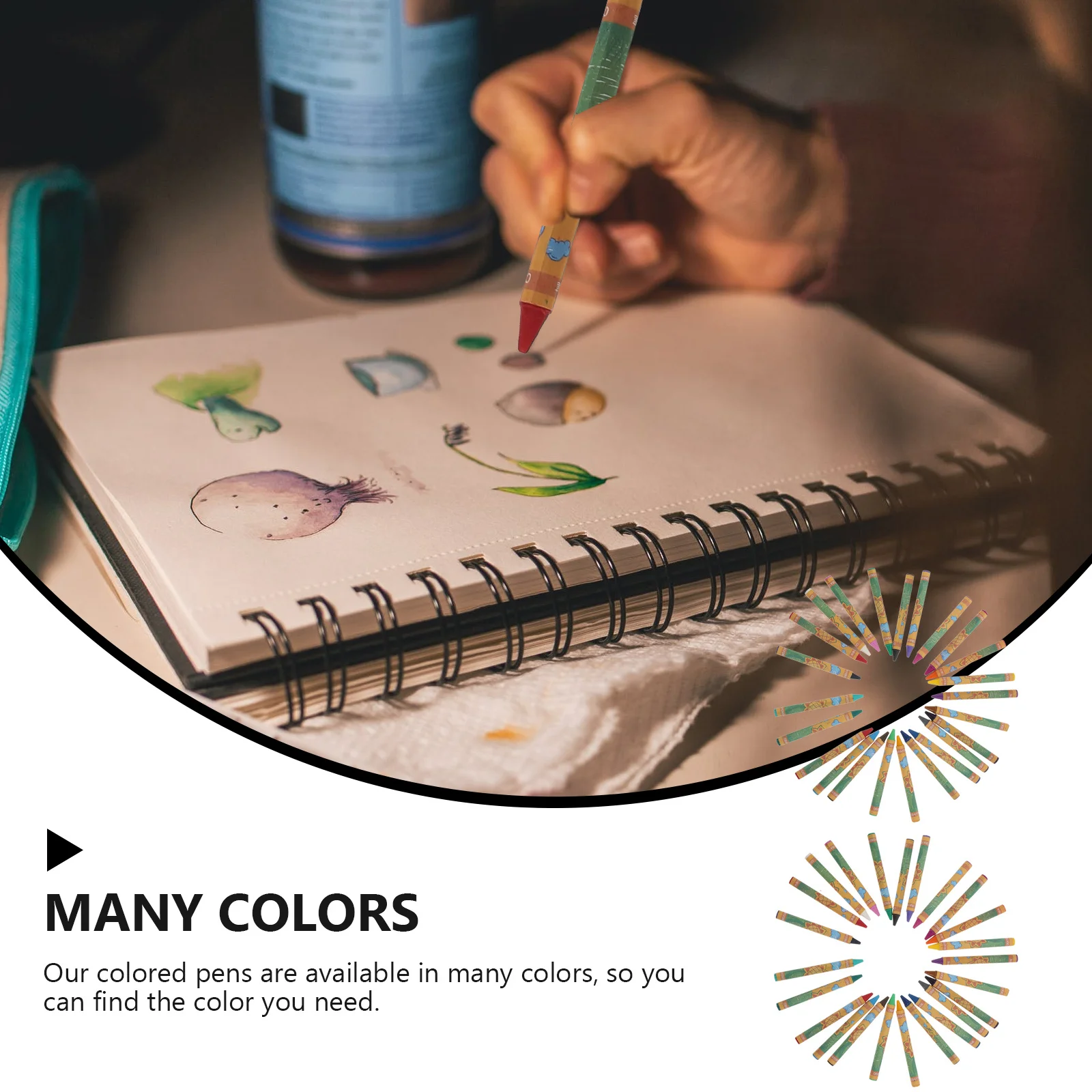 

48 pcs Wax Crayon Set 24 Color 'S Crayons For Painting Colored Pen Art Supplies Coloring Book Drawing Tools