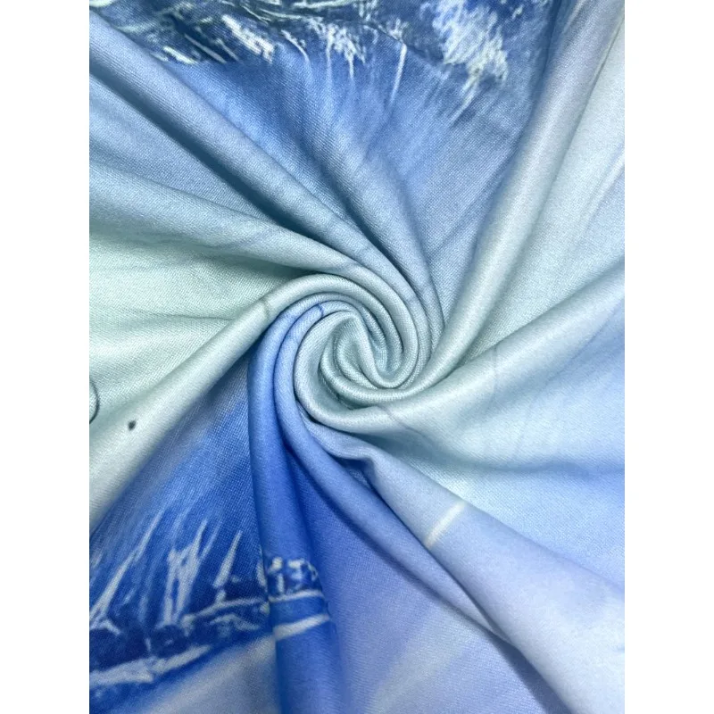 ชุดเดรสยาวถึงข้อเท้าพิมพ์ลายฟีนิกซ์ 3 มิติสีสันสดใส ชุดเดรสลำลองริมทะเลสำหรับวันหยุดกลางแจ้ง ทันสมัยและสง่างาม