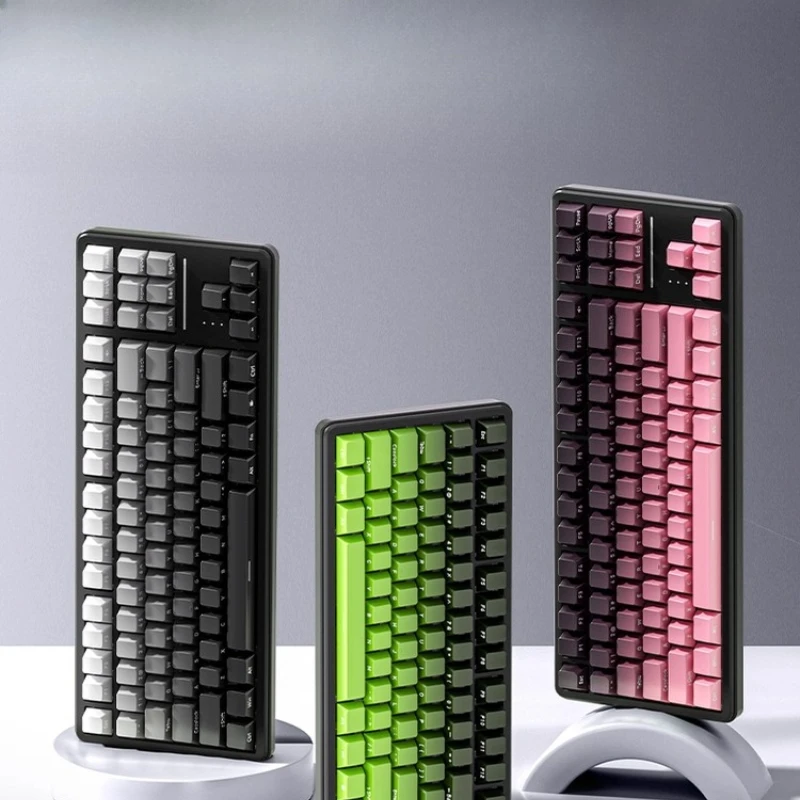 

Silent axis mechanical keyboard wireless bluetooth three-mode office game e-sports special customized computer