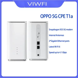 Unlocked OPPO T1a 5G CPE Router  4.1Gbps Dual Band WiFi 6 Home Modem 5G 4G LTE Cat20 Wireless Gigabit WiFi Router Sim Card