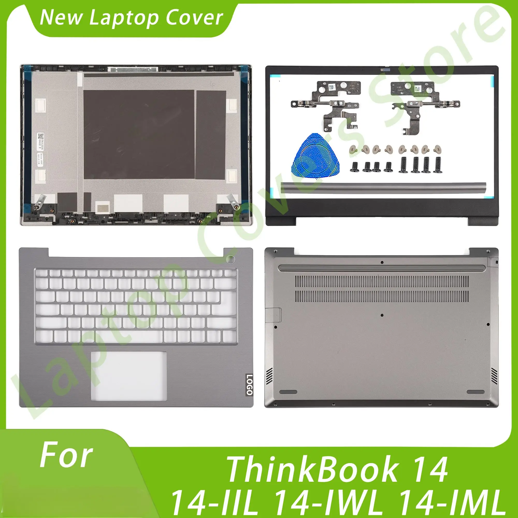 tampa do portatil para thinkbook 14 14 14 14 14 tampa traseira lcd moldura frontal palmrest bottom case tampa traseira cinza novo 01
