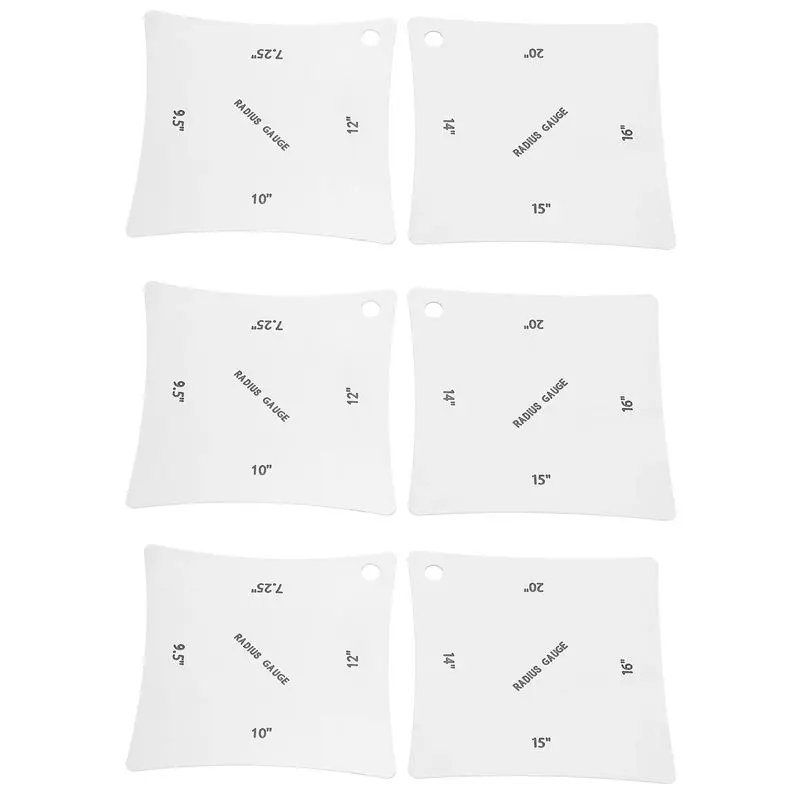 

Набор из 6 измерительных инструментов ABKV для гитарного грифа и нута: радиус-меры из нержавеющей стали