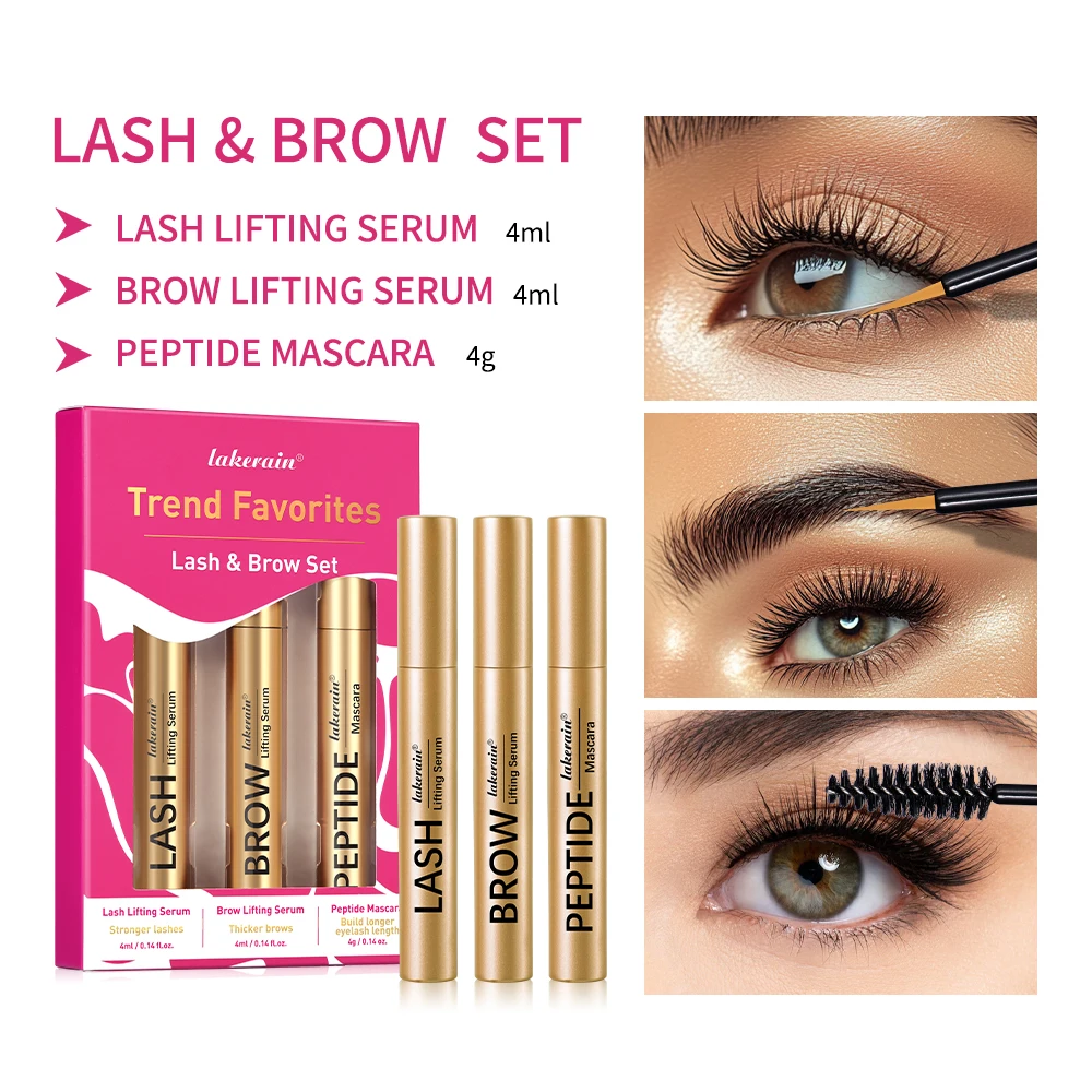 Lash Brow Set Peptide มาสคาร่า Brow Lifting Serum มาสคาร่าขนตาคิ้วขนตา Healthier Stronger Growth แต่งหน้าชุด