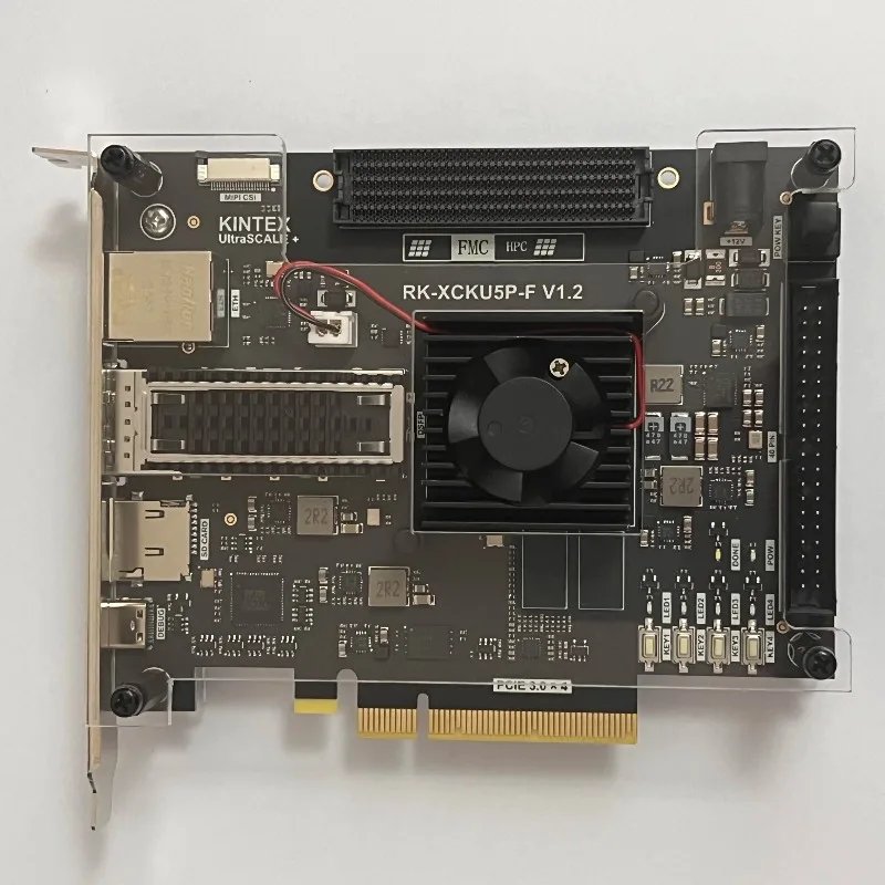 KU5P Development Board, FPGA Development Board, XCKU5P, FMC, HPC, QSFP28, 100G Optical Port, PCIE3.0