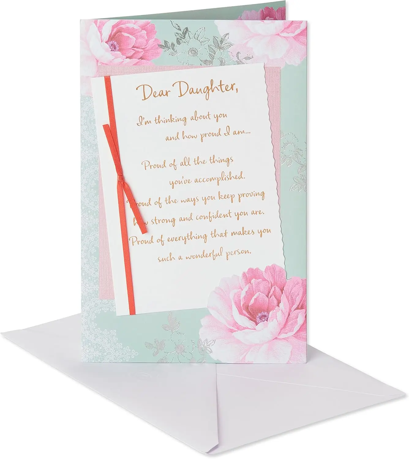 

Greetings Birthday Card for Daughter (Pink Floral)